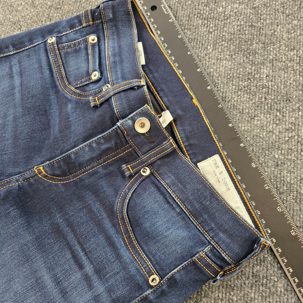 Rag & Bone NY Skinny Jeans Bedford Dark Wash Denim Size 26 Made in USA CleanGirl - Picture 4 of 12